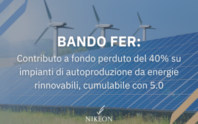 Bando FER: contributo a fondo perduto del 40% per l’autoproduzione di energia rinnovabile nelle PMI – cosa c’è da sapere